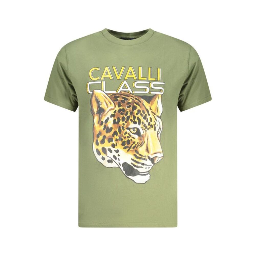 Cavalli Class Verde Cotton Men's Men's T-Shirt